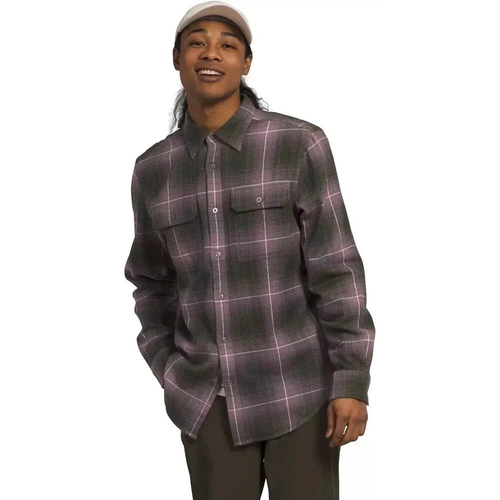 The North Face Arroyo NF0A4QPJOZ5 Shirts Men's Purple Flannel Button Up SGN1202